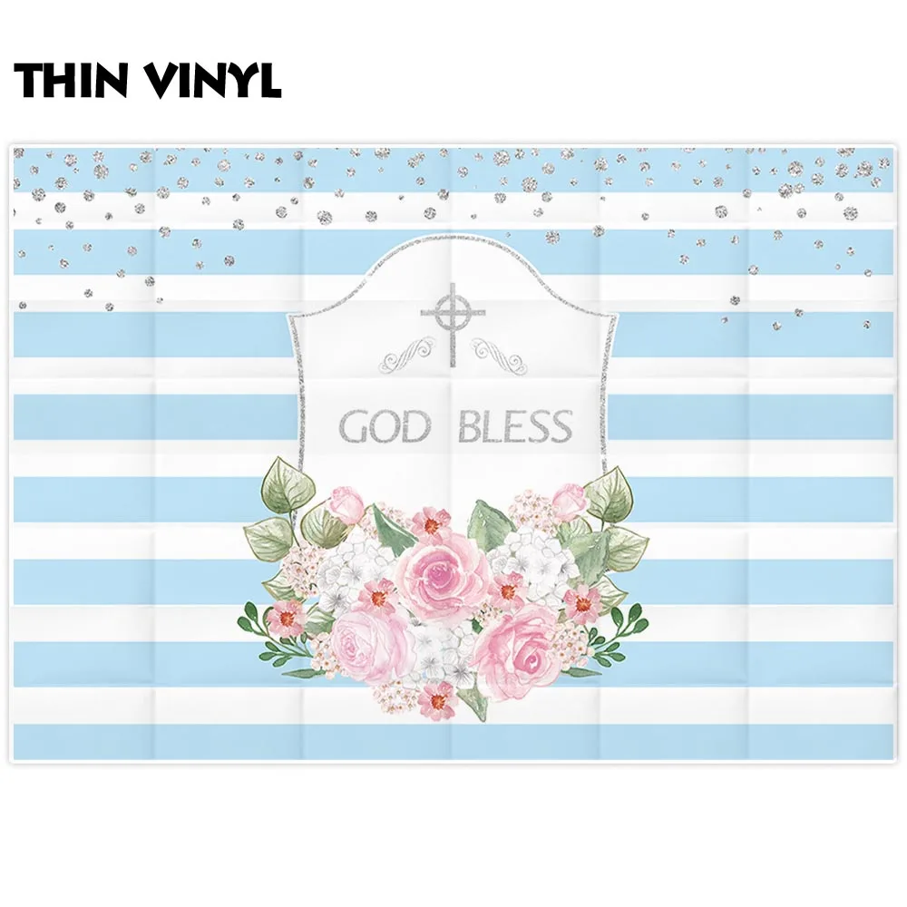 Allenjoy фоны для фотостудии в синюю полоску серебряные точку крест цветок Бог