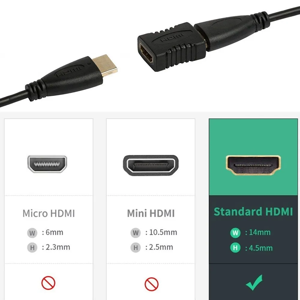 HDMI кабель соединитель мама-мама соединитель удлинитель адаптер позолоченный Поддержка 3D 1080P для ноутбука монитор PS3 проектор