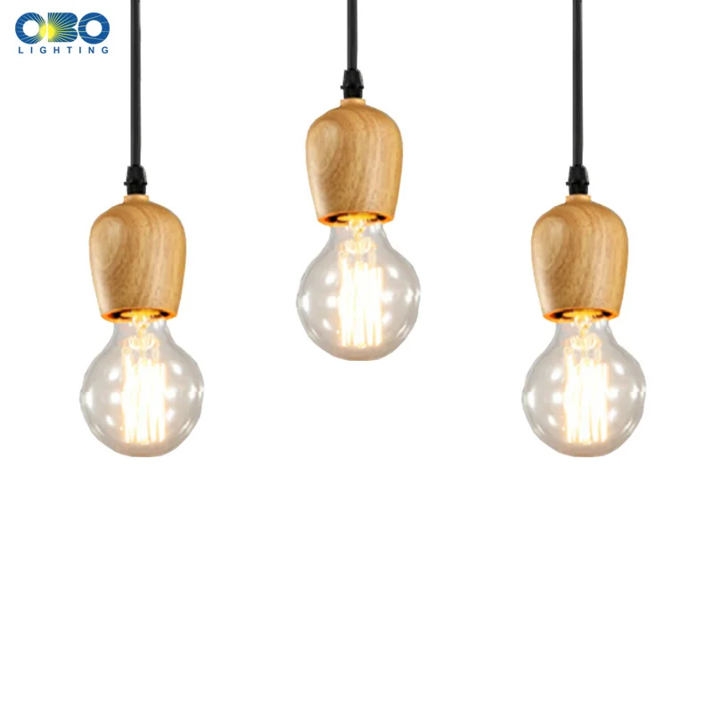 Современные деревянные подвесные лампы простая Подвесная лампа для