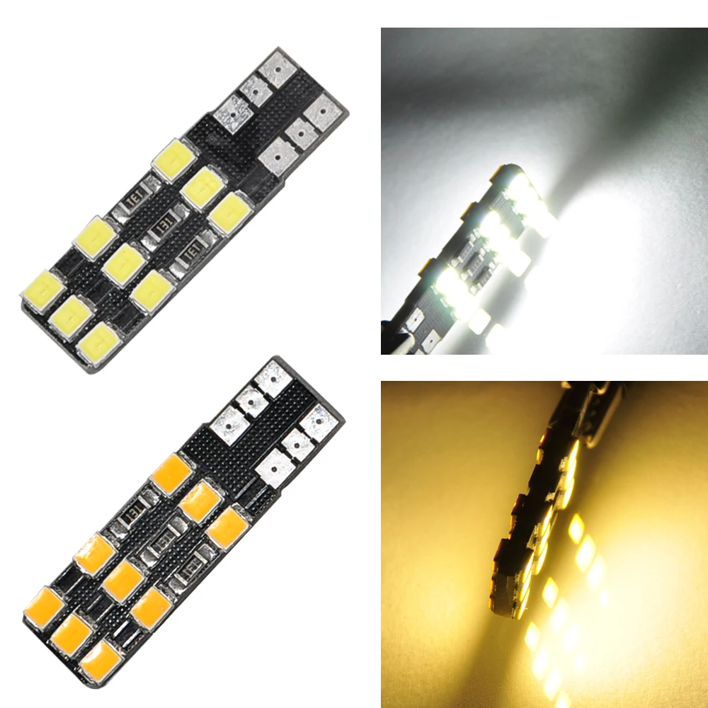 10 шт. T10 чистый белый 1 8 Вт теплый 18 2835 SMD СВЕТОДИОДНЫЙ Автомобильный боковой