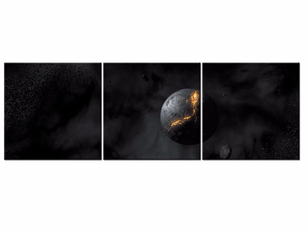 3 шт. Wall Art Мода холст для живописи Galaxy Mars Пейзаж сада украшения дома модульные