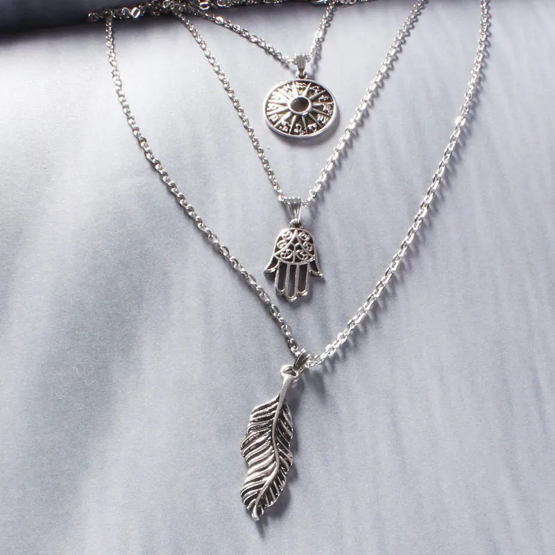 Boho Винтаж ожерелье Мода фестиваль вечерние длинные подвесные украшения крупное