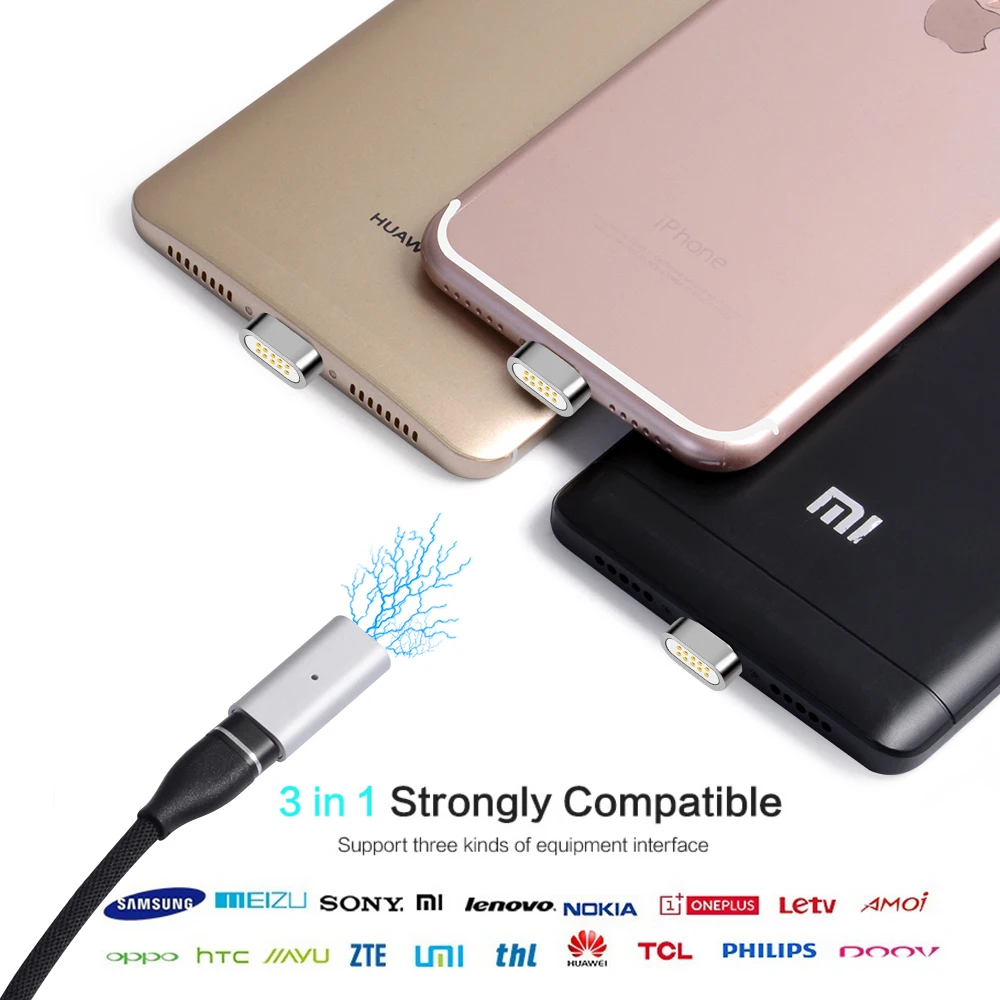 OLAF Магнитный USB Micro Female для типа C/для Lightning/Micro штекер конвертер USB-C Android магнит