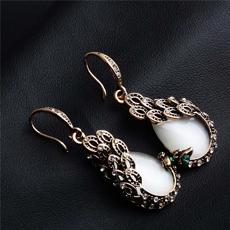 SHUANGR серьги фотообои Peacocks ожерелье драпировка подарок joyeria|earrings set for women|peacock jewelry