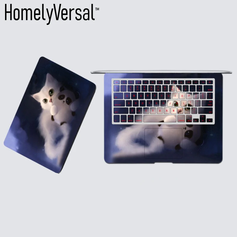Забавная симпатичная трехсторонняя наклейка для ноутбука Macbook air pro retina 11 13 15 17