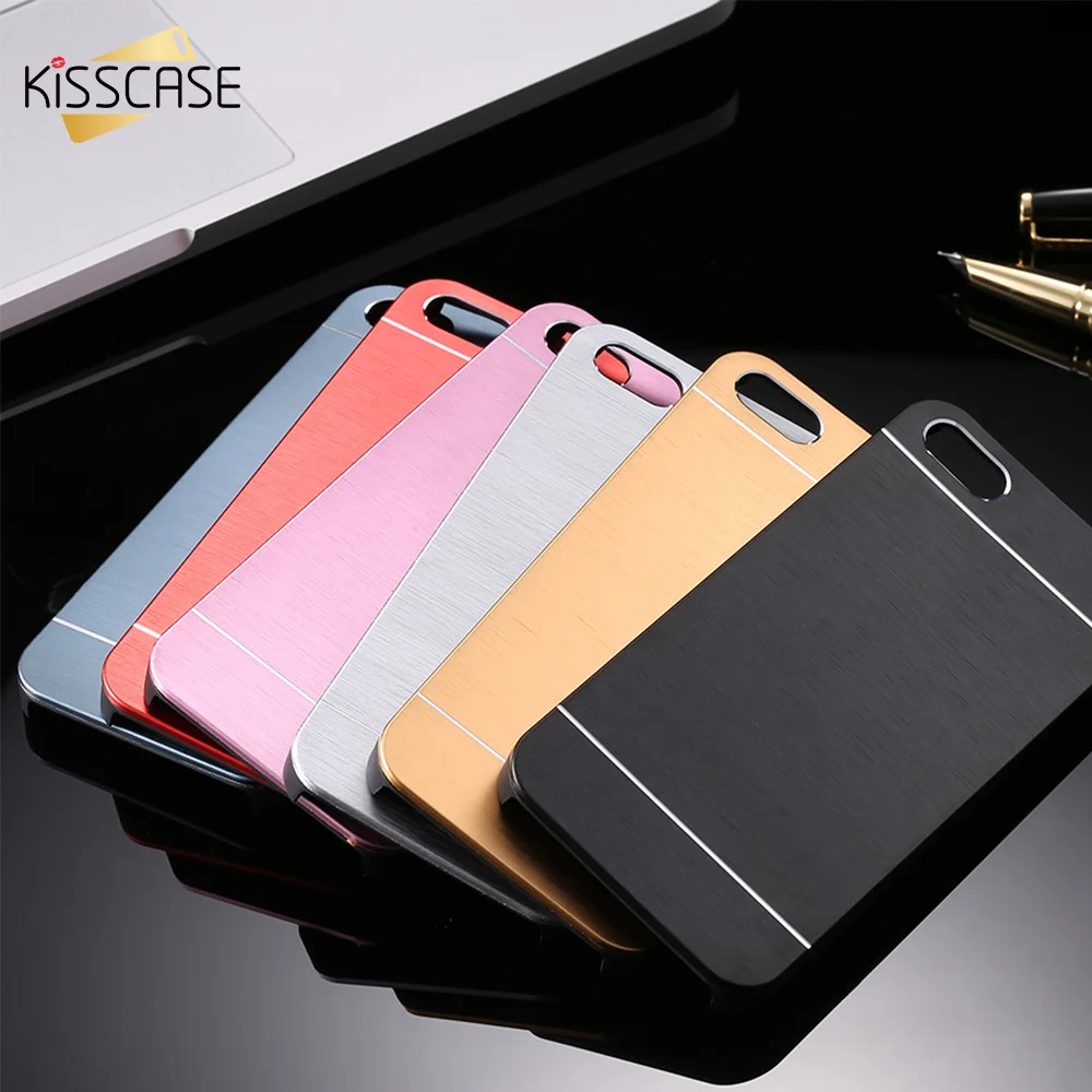 KISSCASE Hard PC Cases For iPhone 5 5S SE 4S Back Cover Ultra Thin Metal Phone Shell 6 6S 7 8 Plus Case Accessories |