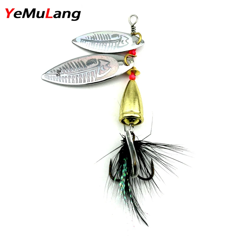 YeMuLang 1 шт. Спиннер приманка металлическая рыболовная Lure7.8cm 11 г форель для ловли