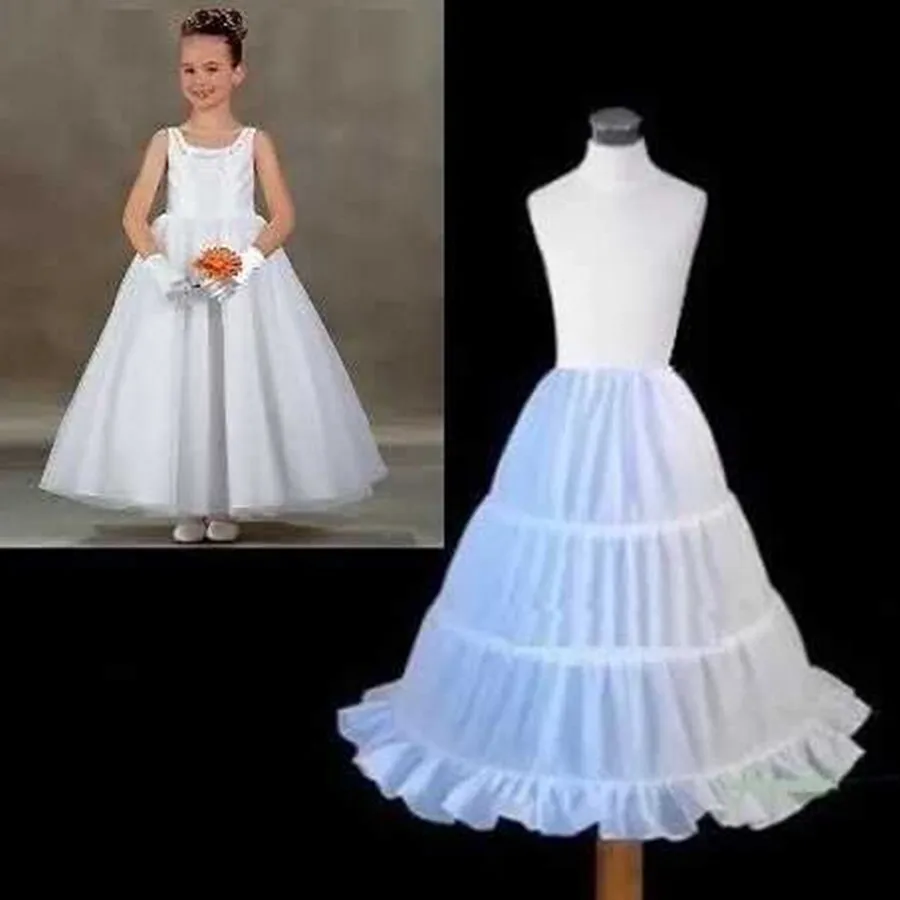 A-line 3 Hoops Cancan Children Kid Dress Bridal Petticoat Crinoline Underskirt Wedding Accessories For Flower Girl | Детская одежда и