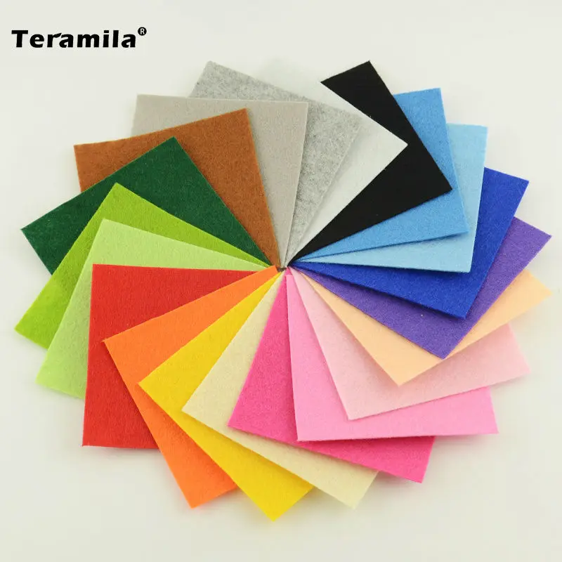 Однотонная 100% полиэфирная Нетканая фетровая ткань сделай сам упаковка для