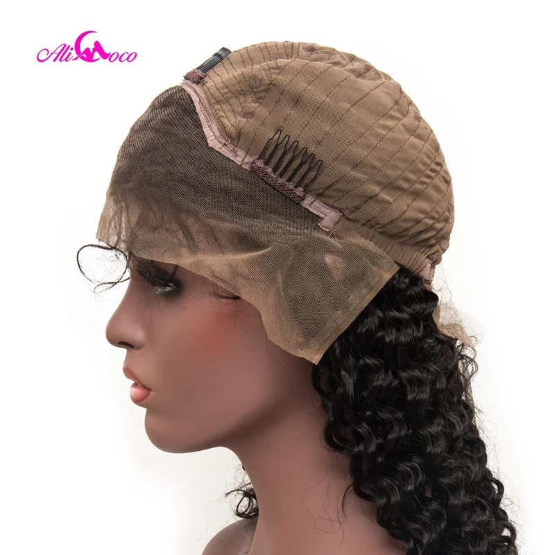 Ali Coco бразильские волосы волнистые парики из натуральных волос 150% плотность 10 26