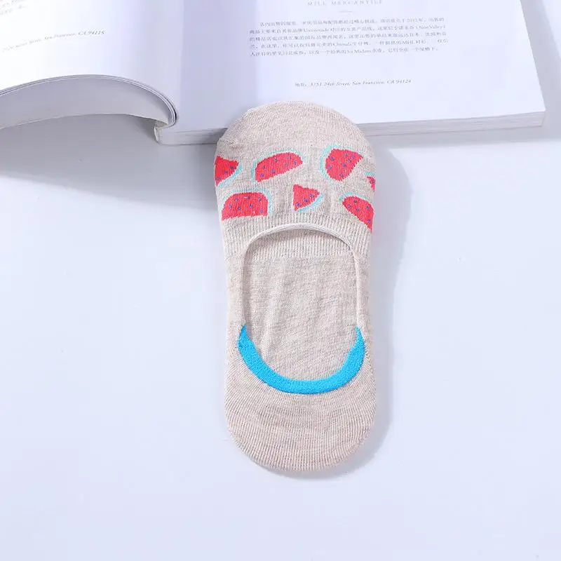 Женские нескользящие носки-лодочки из силикона и хлопка | Женская одежда