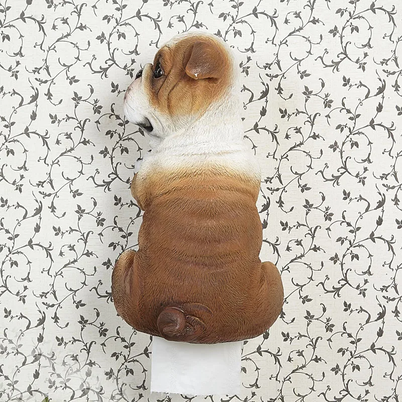 Мопс держатель для туалетной бумаги в рулонах бульдог креативный животный