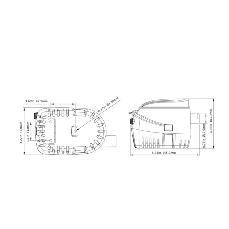 12V24V яхта микро-разряда сточных вод автоматический насос Трюмный дренаж небольшой пластиковый самовсасывающий большой погружной насос с постоянным расходом