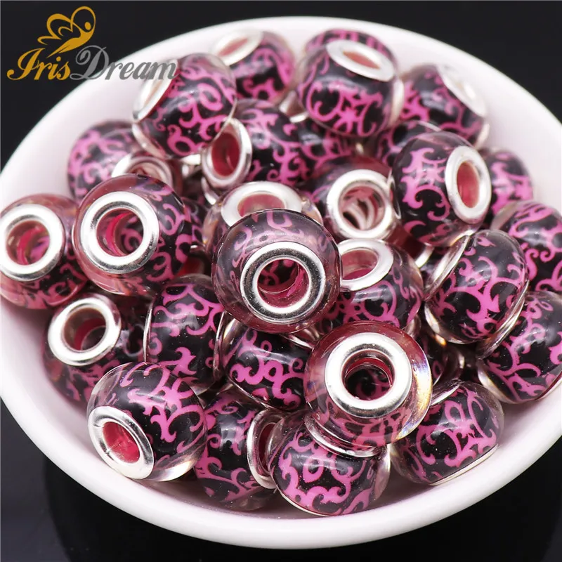 10 шт./лот оптовая продажа большое отверстие промежуточные Европейские Бусины