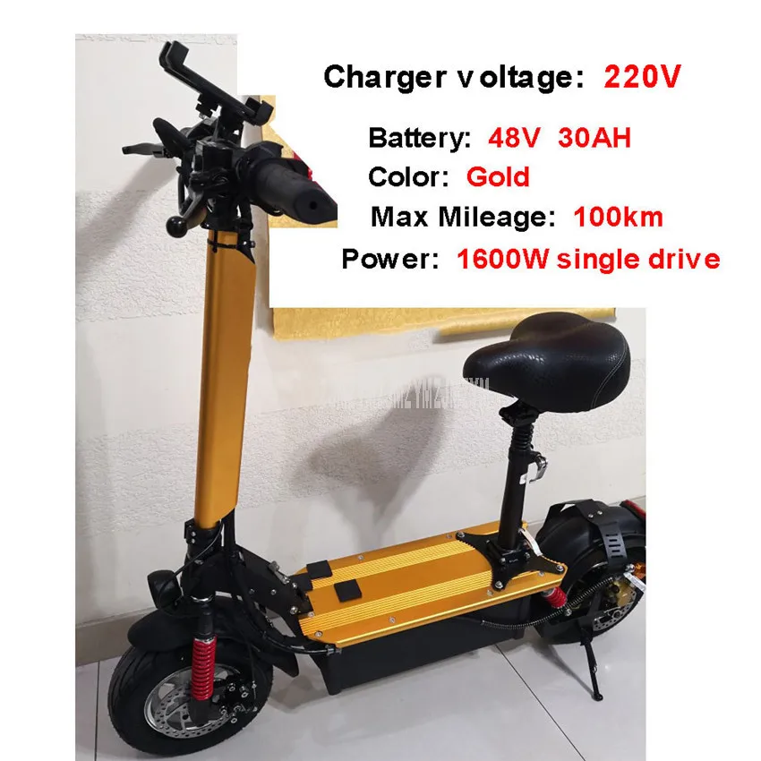 single drive 30AH 48V 30AH/36AH 11 дюймов колесный электрический самокат для взрослых мини электрический велосипед вместо того, чтобы ходить, фара для электровелосипеда в пройденное расстояние в милях 100 км/120 км - Цвет: single drive 30AH