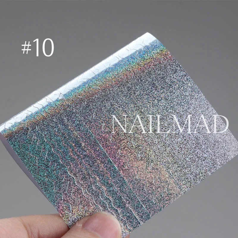 1 лист NailMAD Holo стикер для дизайна ногтей s ультра тонкая лазерная наклейка серебряная полоса линия лента для ногтей DIY Фольга наклейки для дизайна ногтей советы