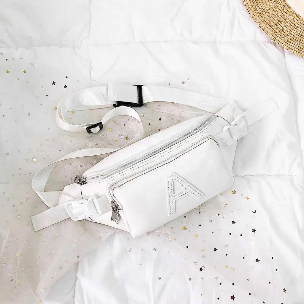 White Женские поясные сумки, модные, однотонные, на плечо, водонепроницаемые, через плечо, нагрудная сумка, пояс для девочек, Фанни-пакеты для женщин, модные - Цвет: White