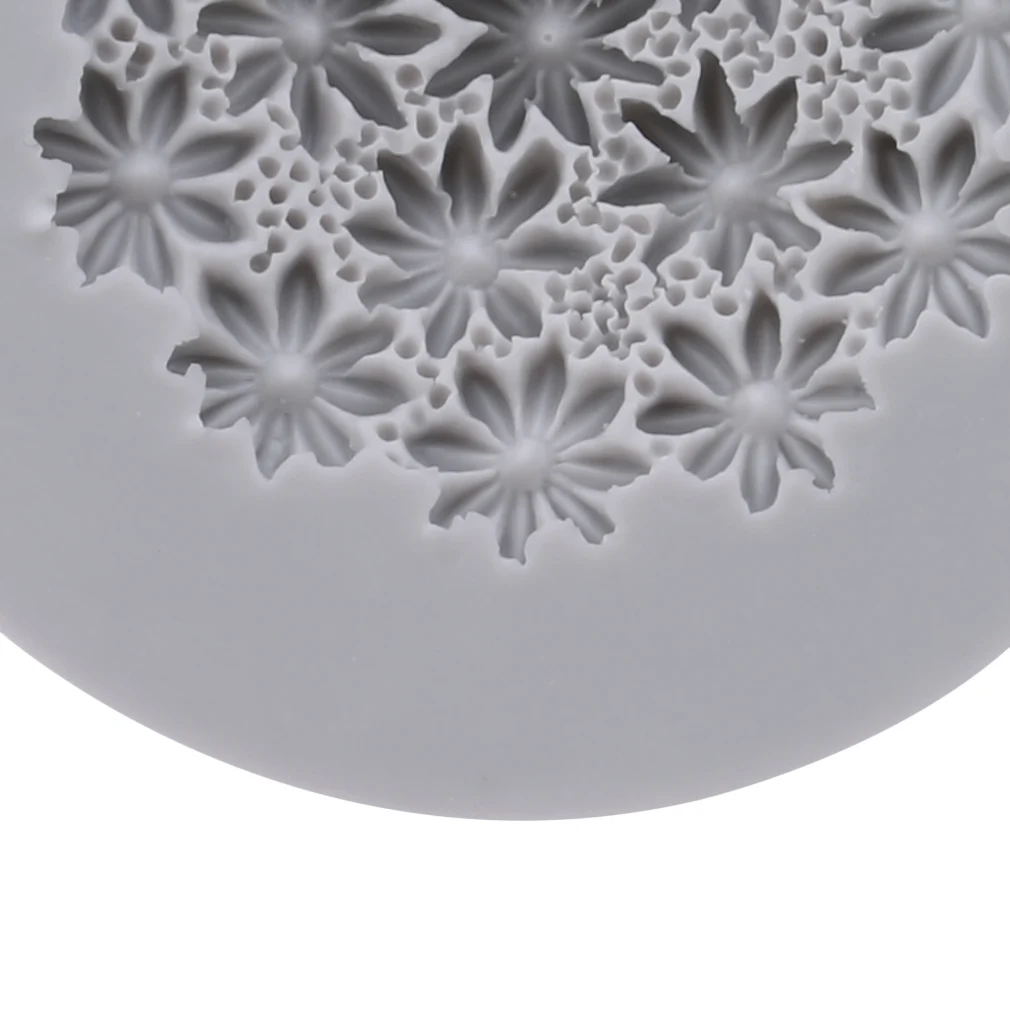 3D маленькие цветы Текстура силиконовая форма для шоколада печенья формы выпечки