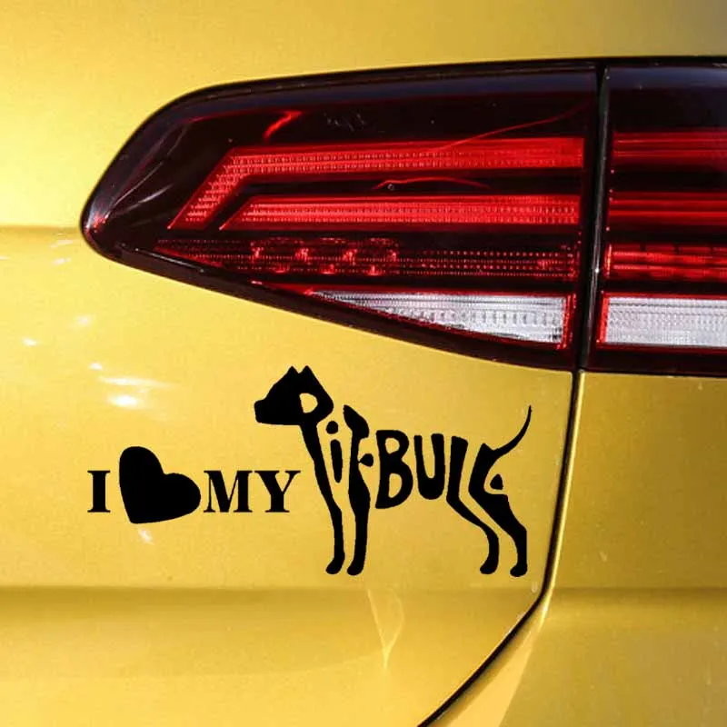 YJZT 16 8 см * I love My Pitbull Decal Dog виниловое украшение смешная наклейка на машину