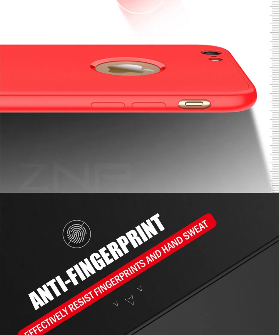 ZNP модный силиконовый, мягкий, телефонный чехол для iPhone 7 6 8 5 5S SE 360 Полное покрытие чехол для iPhone 6 6s 7 8 Plus защита для телефона