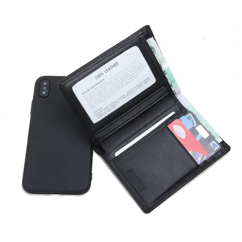 Мужские кошельки LANSPACE вертикальный Тонкий Карманный Кошелек брендовые Кошельки