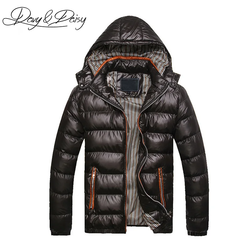 DAVYDAISY мужская куртка-парка зимняя куртка для мужчин Slim Fit на хлопковой подкладке с