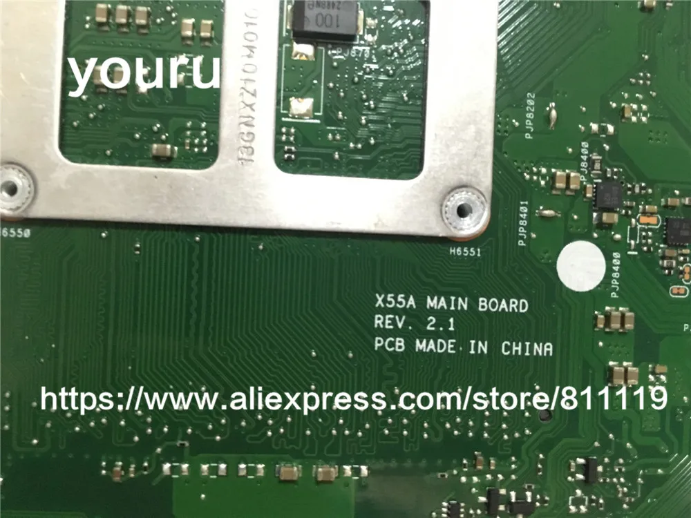 Оригинальная материнская плата yourui X55A для ноутбука ASUS REV2.2 REV: 2 0 1 HM70 PGA 989 SJTNV|rev