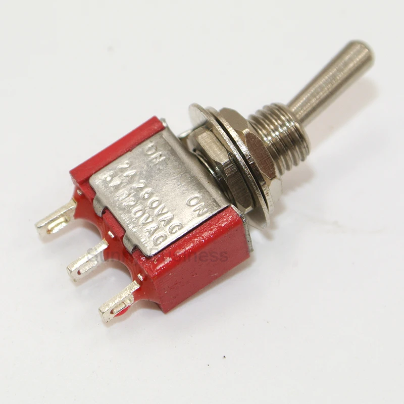 Высокое качество 10 шт. тумблер красный MTS 102 3 контактный SPDT ON 5A 120VAC/2A 250VAC|switch|on-on