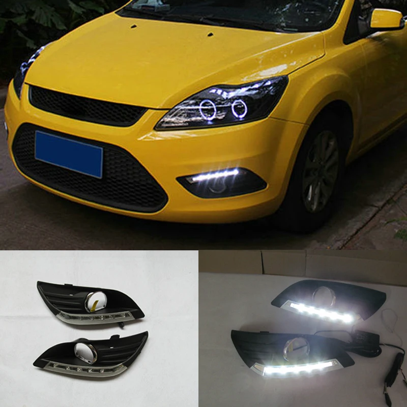 

2Pcs/set Waterproof Car LED DRL For Ford Focus 2 MK2 2009 2010 2011 DRL Driving Daytime Running Light
