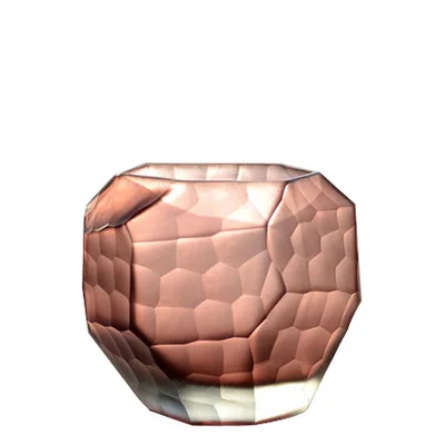 Purple 18x15x9cm M Цветная стеклянная ваза Ручная шлифовка резная Современная стильная настольная ваза для цветов геометрические Свадебные вазы декоративные для дома аксессуары - Цвет: Purple 18x15x9cm M