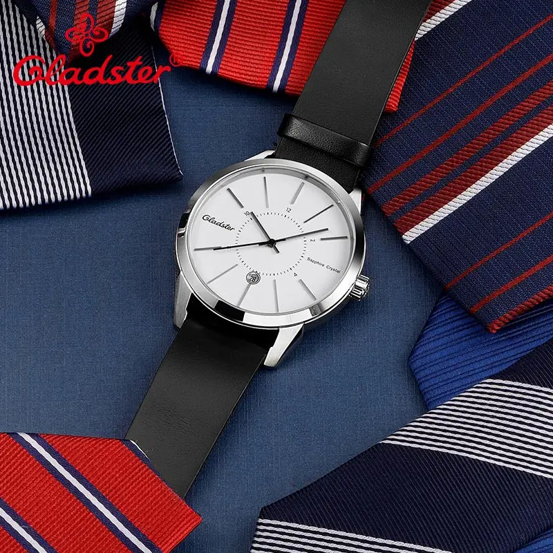Спортивные часы Gladster MIYOTA2115 с кожаным сапфиром кристаллический календарь мужские