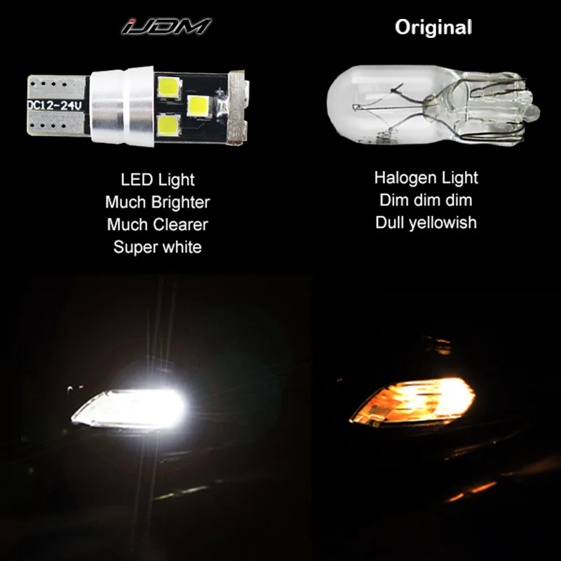 IJDM автомобильный светильник s T10 светодиодный 192 194 168 COB W5W 3030 9SMD CANBUS без ошибок DRL