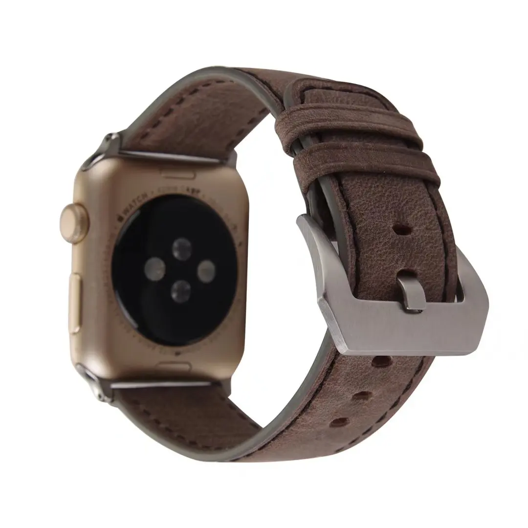 Фото Ремешок из натуральной кожи для Apple Watch iWatch Series 1 2 3 4 5 6 se 7 8 38 40 41 мм 42 44 45 мм 49 мм №4