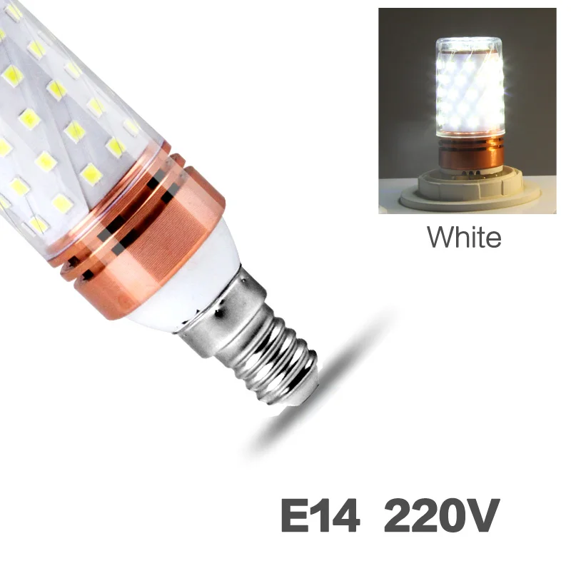 E14 White 220 V светодиодный свет шкафа 2835 лампа для кухни Лестницы кровать свет E27 гардероб свет E14 светодиодный лампы Гостиная люстра настольная современная лампа - Цвет: E14 White