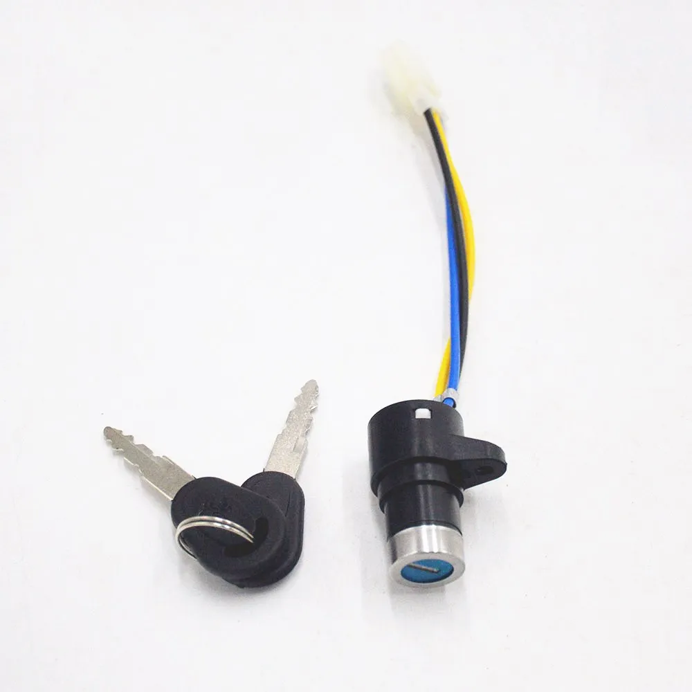 three wiring Универсальный мотоцикл электрический велосипед зажигания Вкл/Выкл ключ переключатель питания батарея замок для электрический велосипед электрический скутер - Цвет: three wiring