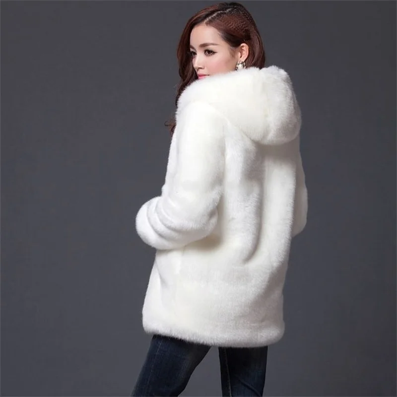 Новинка женские куртки из искусственного меха пальто зимняя куртка однотонное