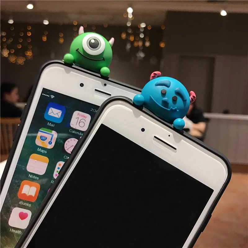 Милый мультяшный кукла большие глаза чехол для телефона iphone X XS MAX XR Мягкий