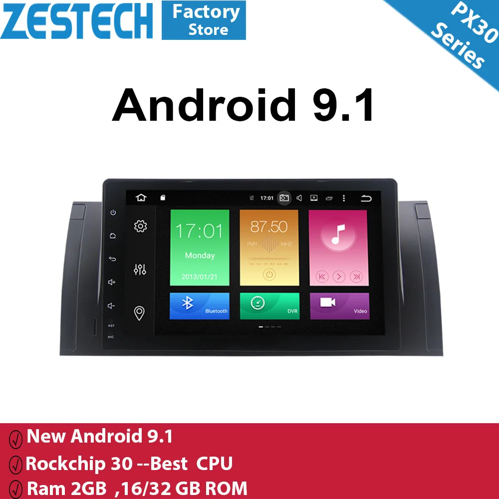 Автомагнитола с мультимедийным проигрывателем IPS Android 9 1 din DVD радио для BMW 5 серии