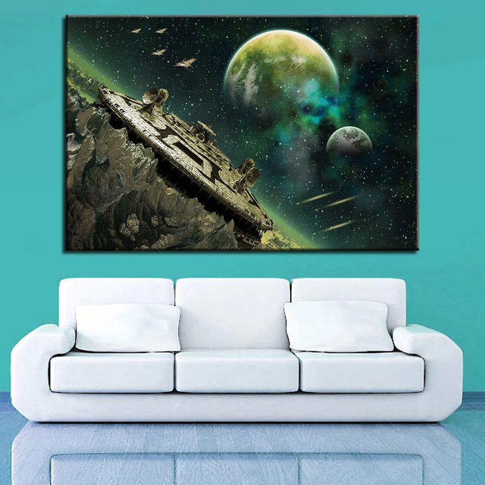 Домашний декор холст Картина Wall Art цельнокроеное платье Золотой век Звездных