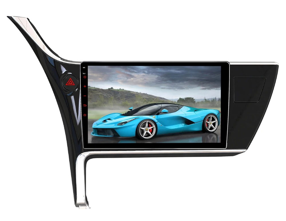 Sinosmart Android 8,1 2Din ips/QLED 2.5D экран автомобильный gps радио навигации плеер для Защитные чехлы для сидений, сшитые специально для Toyota Corolla влево/вправо для вождения