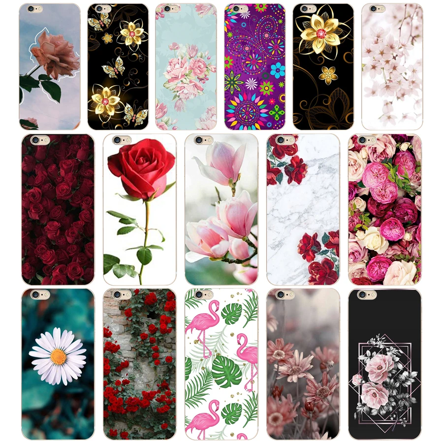 160 ZX мягкие силиконовые чехлы для телефонов с рисунком цветов Iphone 7 6 6S 8 Plus 5S SE Coque