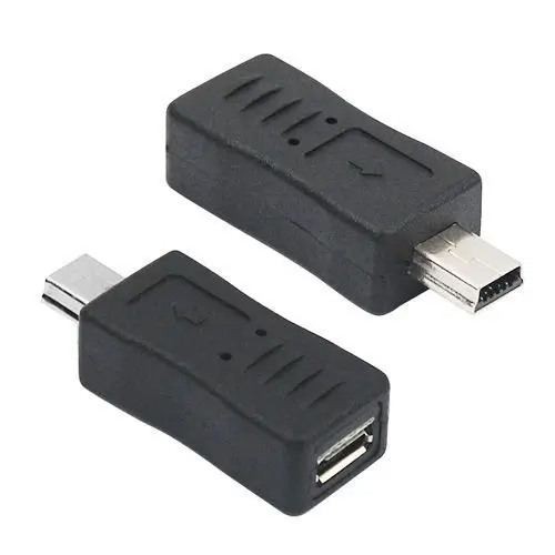 Мини usb штекер к Micro USB гнезду B Тип зарядного устройства адаптер Коннектор