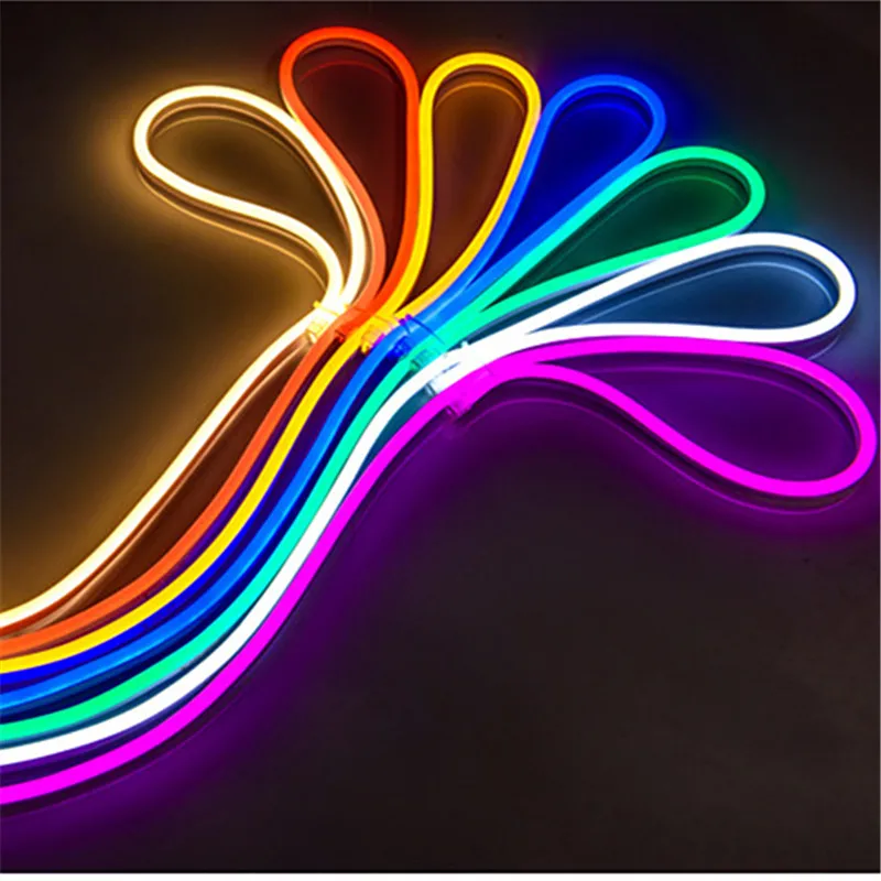 220 В Мягкие гибкие светодиодные неоновые веревки с источником питания ЕС SMD 2835 120