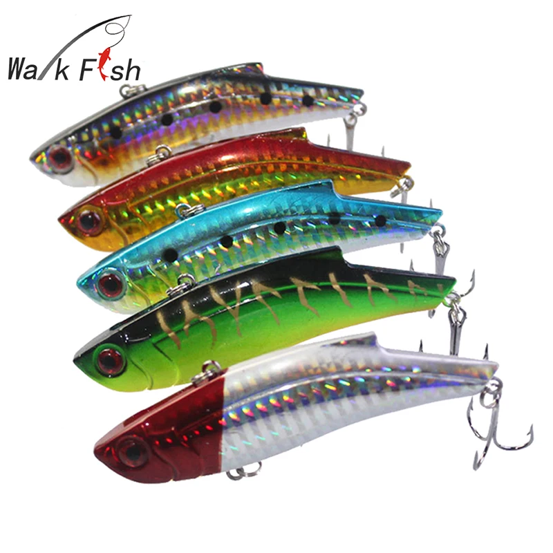 WALK FISH 5 шт./лот VIB приманка жесткая рыболовная 9 см 28 г 6 # крючки Isca искусственная