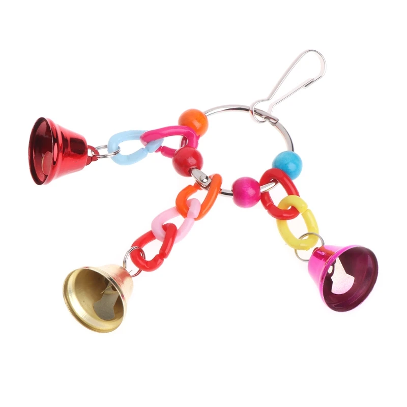 

Parrot Bird Toys Metal Ring Bell Hanging Cage Toys For Parrot Squirrel Parakeet Birds Bird Accessories