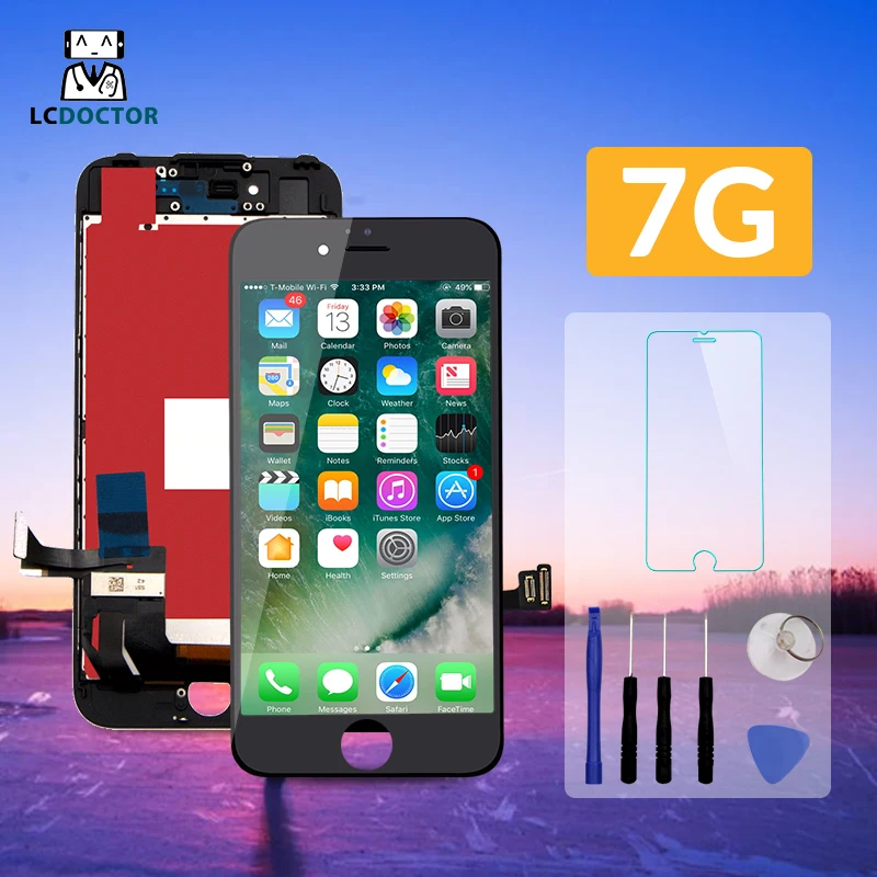 10 шт./лот AUO AAA + LCD для iphone 7 Дисплей сенсорный экран дигитайзер Замена полная