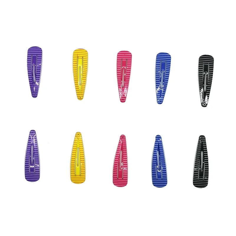 striped 50 шт./лот заколки для волос с цветами заколки для волос в горошек заколки для волос с бантиками заколка с мультяшными бабочками заколка для волос карамельного цвета аксессуары для волос для девочек - Цвет: striped