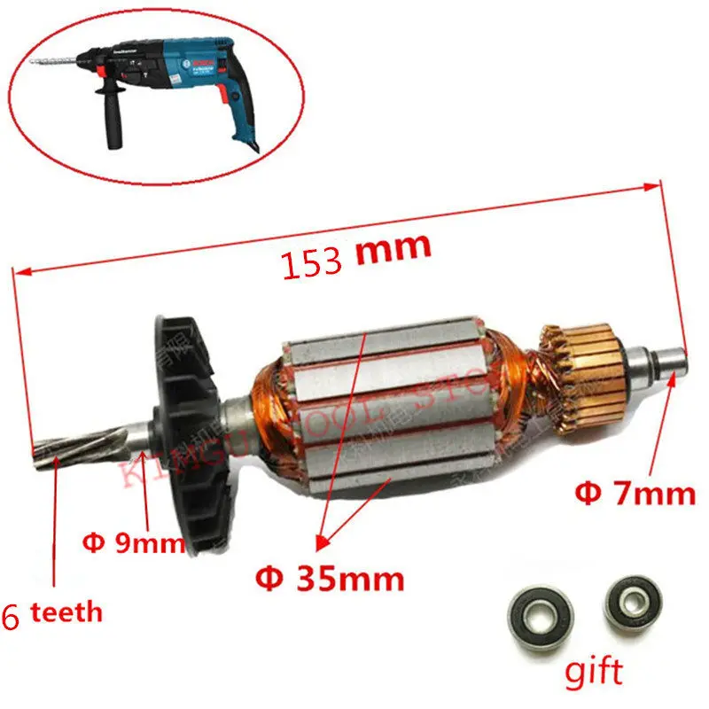 6 зубьев 220 240 В для замены фотомагнитного ротора Bosch 24|armature rotor|for boschrotor armature |