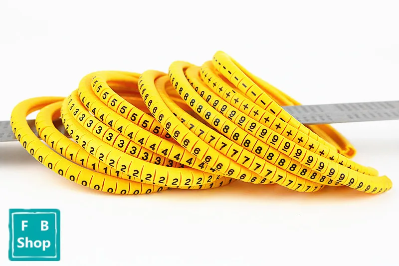 600 шт.(Each50pcs) EC-2 3.6sq. Мм~ 5,2 кв. Мм Кабельные маркеры буквы от 0 до 9+-X 4 кв. Мм Кабельные маркеры