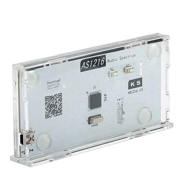 AS1216 кристалл замок музыка спектр Дисплей аудио мигает комплект готовой припаяны